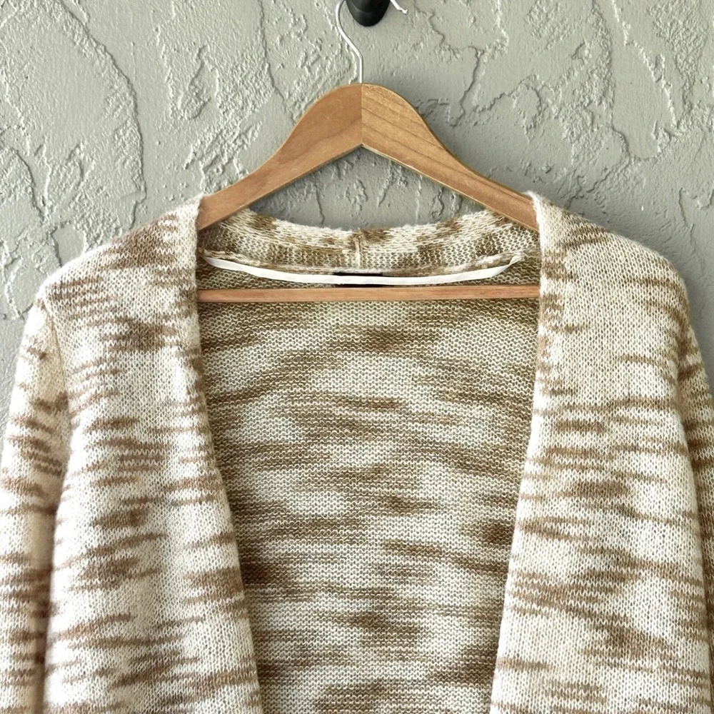 J. McLaughlin Women XS Tan Multicolor Linley Alpaca Wool Cardigan Sweater NWOT
